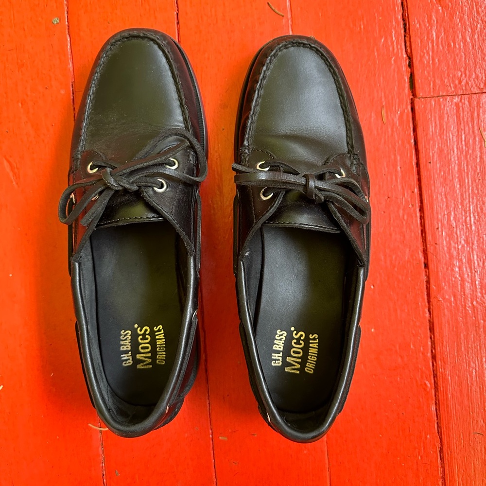 G.H. Bass Women’s Hampton Boat Shoe sz 8.5 black